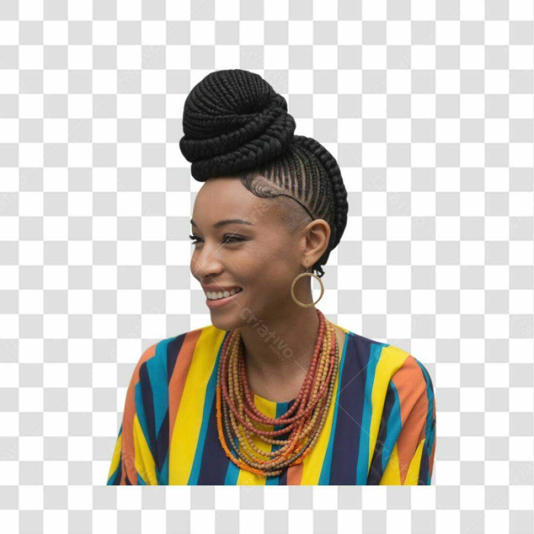 Icone Mulher Afro PNG com fundo transparente
