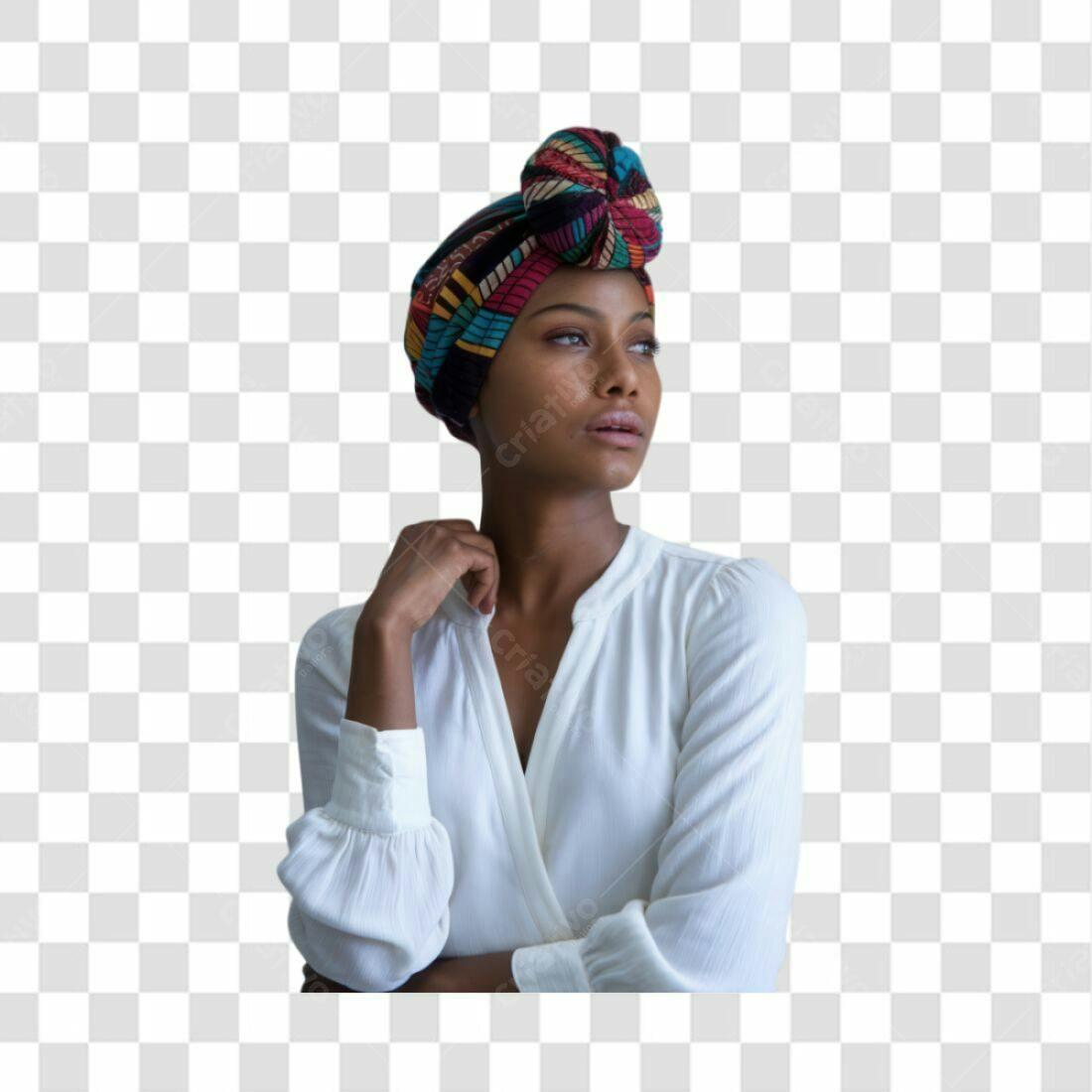 Imagem PNG com fundo transparente Mulher Negra Turbante