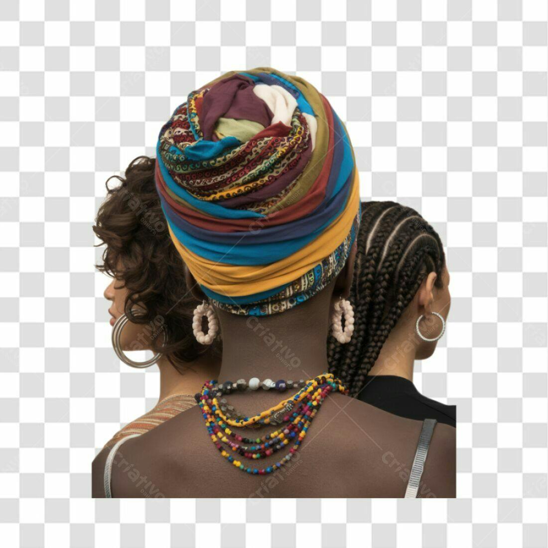 Icone Mulheres Afro PNG com fundo transparente