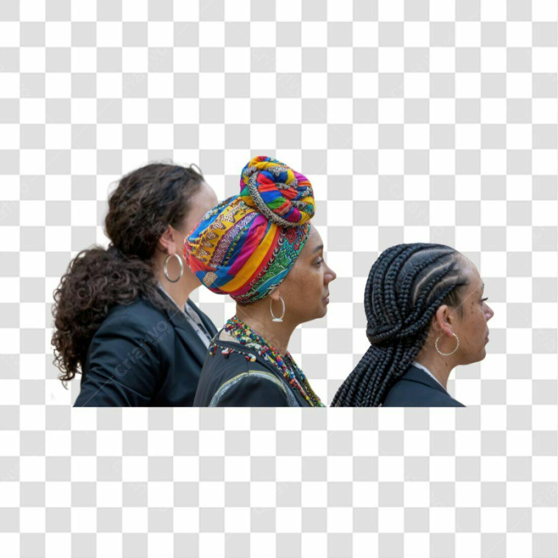 Icone Mulheres Afro PNG com fundo transparente