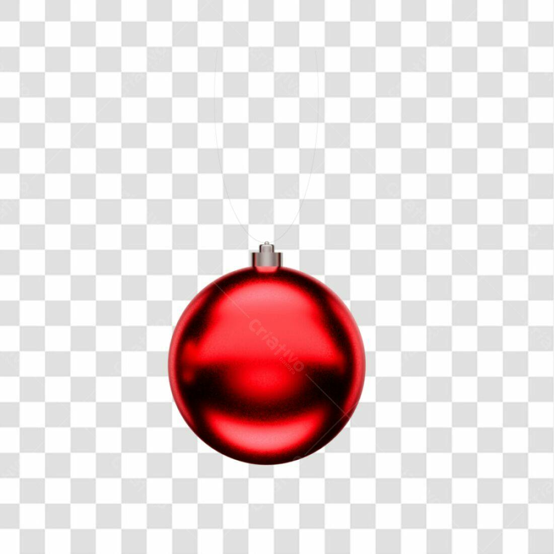 Enfeite Natalino Vermelho PNG com fundo transparente