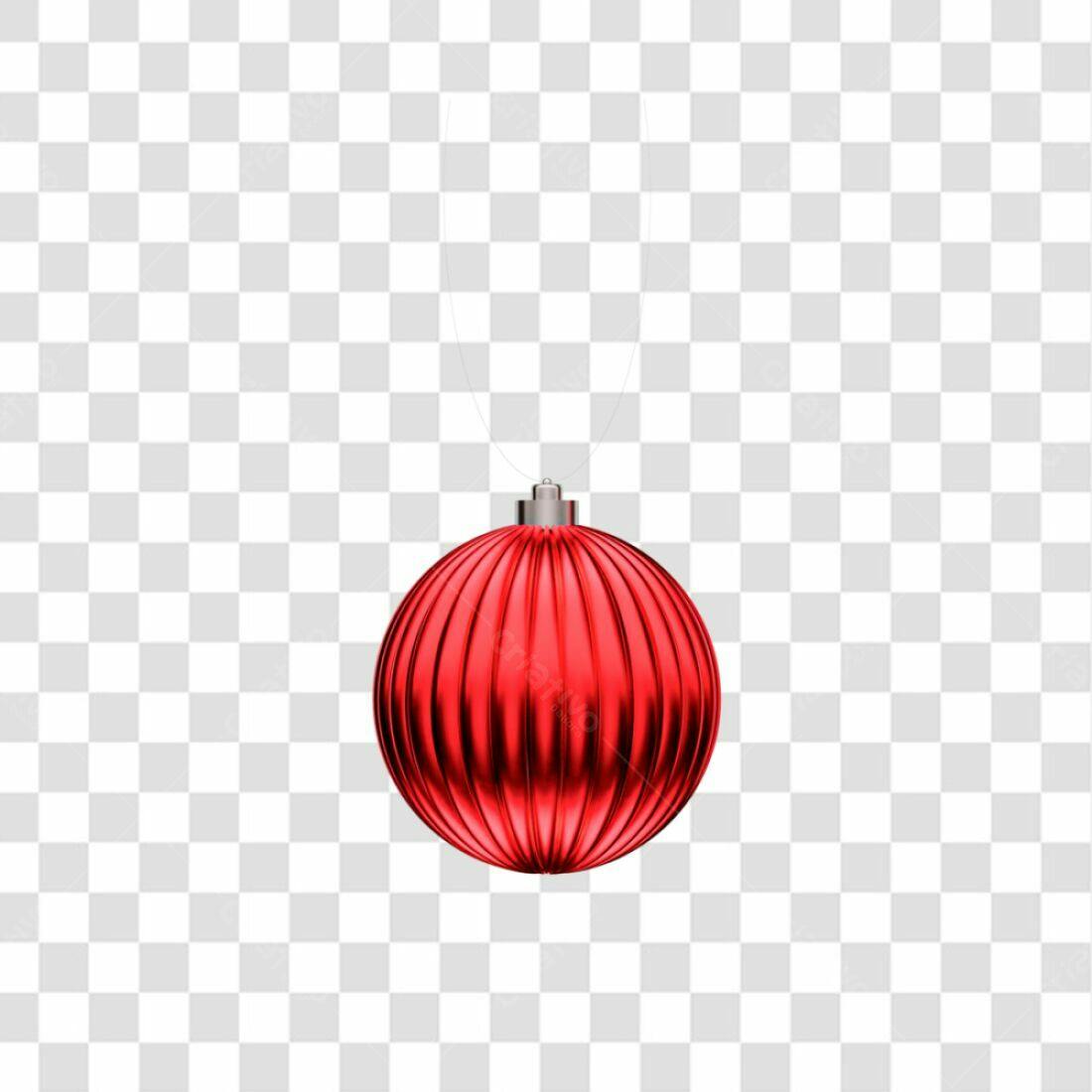 Enfeite Natalino Vermelho PNG com fundo transparente