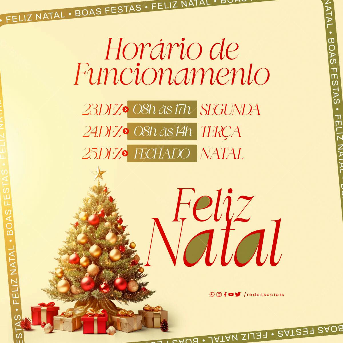 Postagem de Redes Sociais Natal PSD Editável