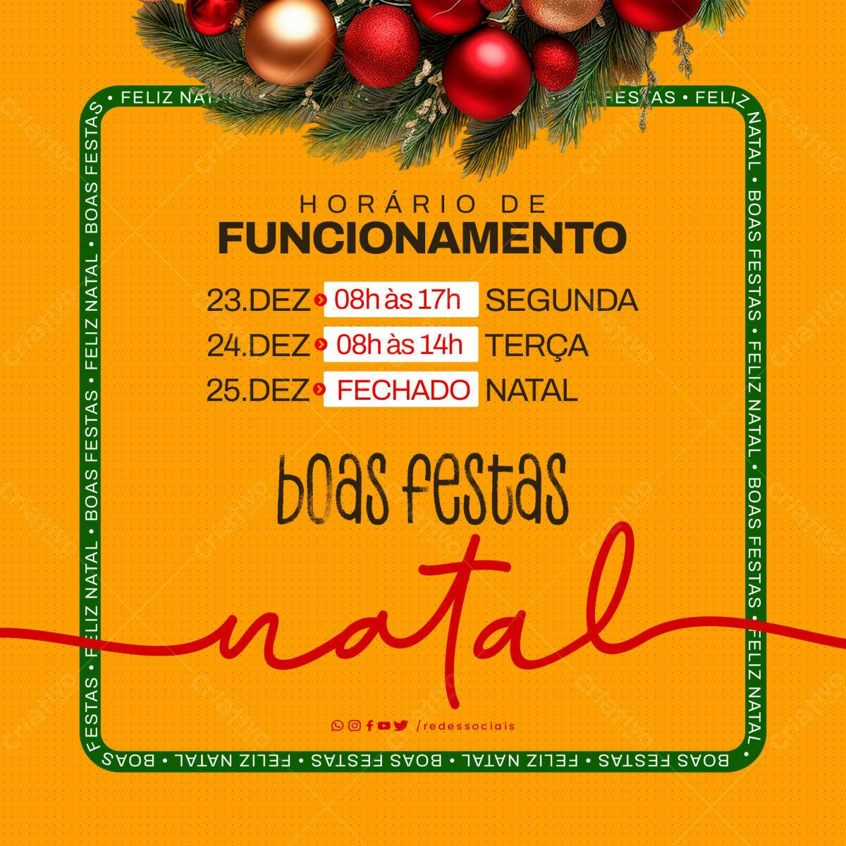 Postagem de Redes Sociais Natal PSD Editável