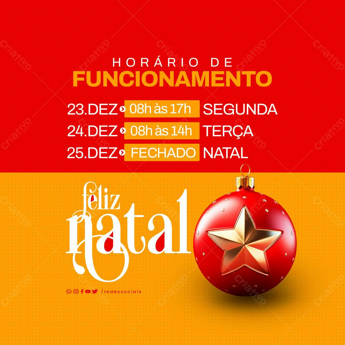 Postagem de Redes Sociais Natal PSD Editável