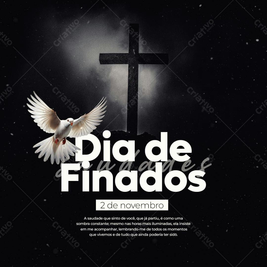 Postagem Dia de Finados PSD Editável