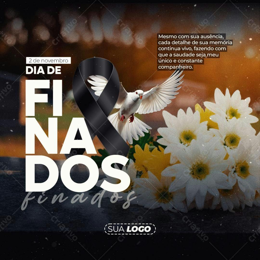 Postagem Dia de Finados PSD Editável