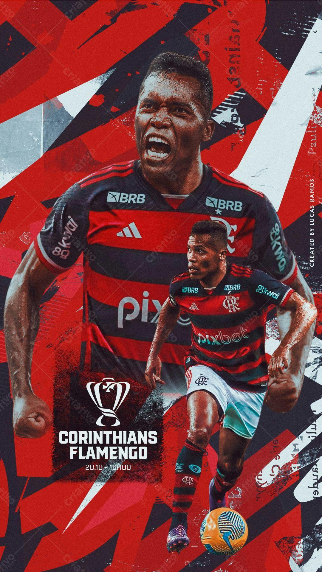 Flyer Corinthians x Flamengo PSD Editável
