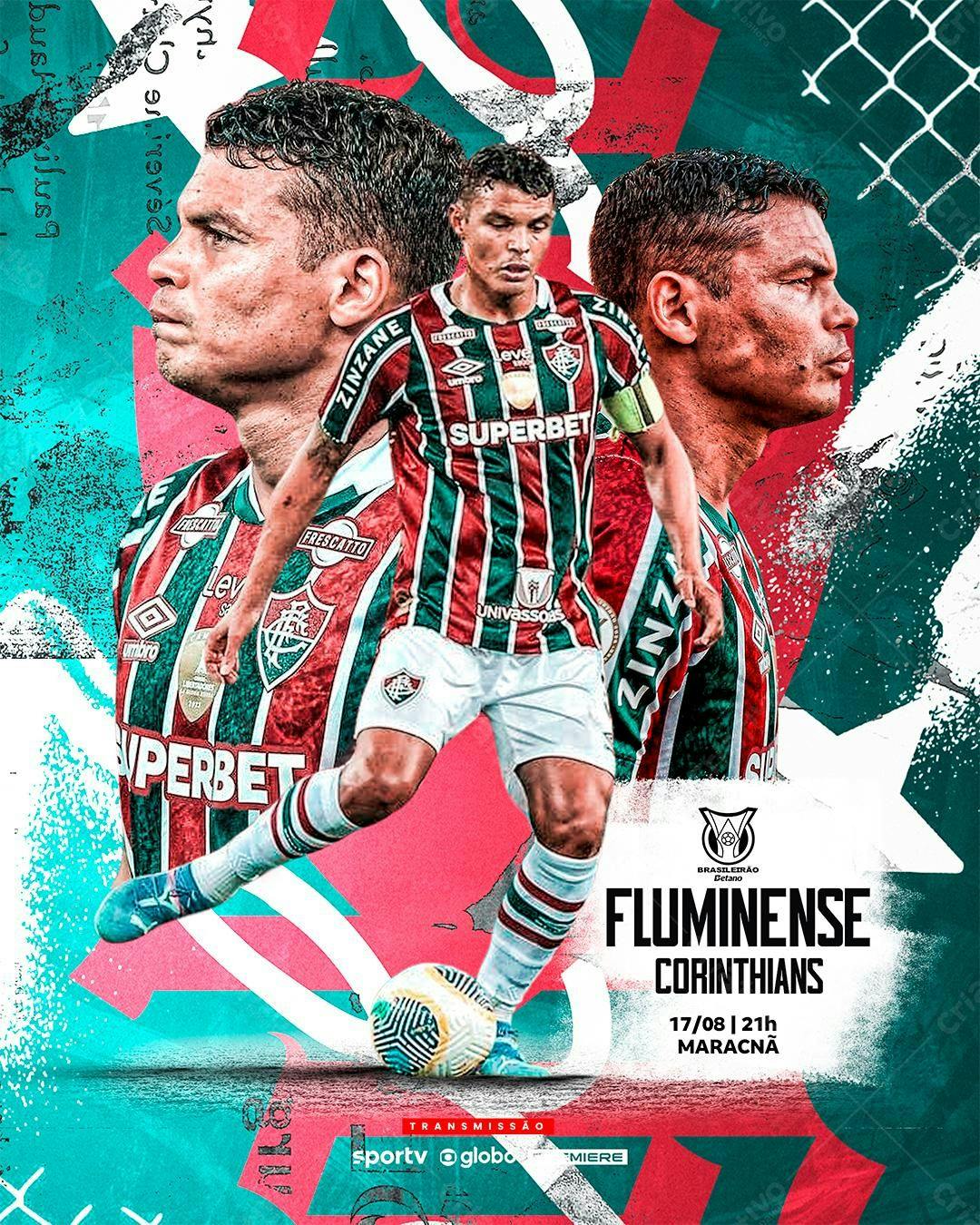 Flyer Flu x Corinthians PSD Editável