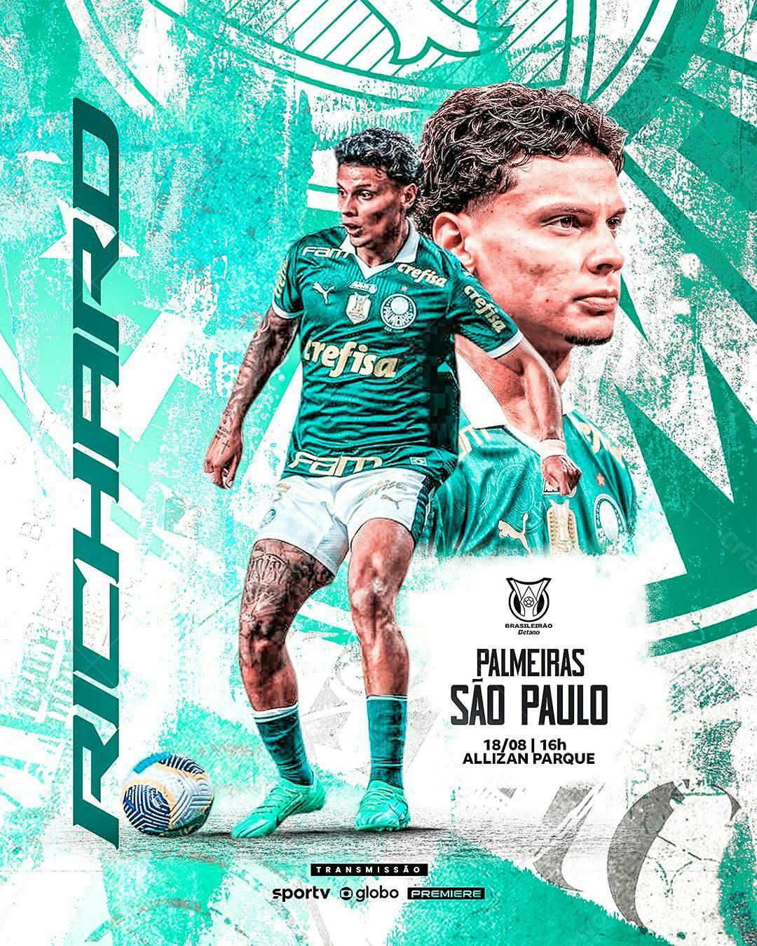 Poster Palmeiras x São Paulo PSD Editável