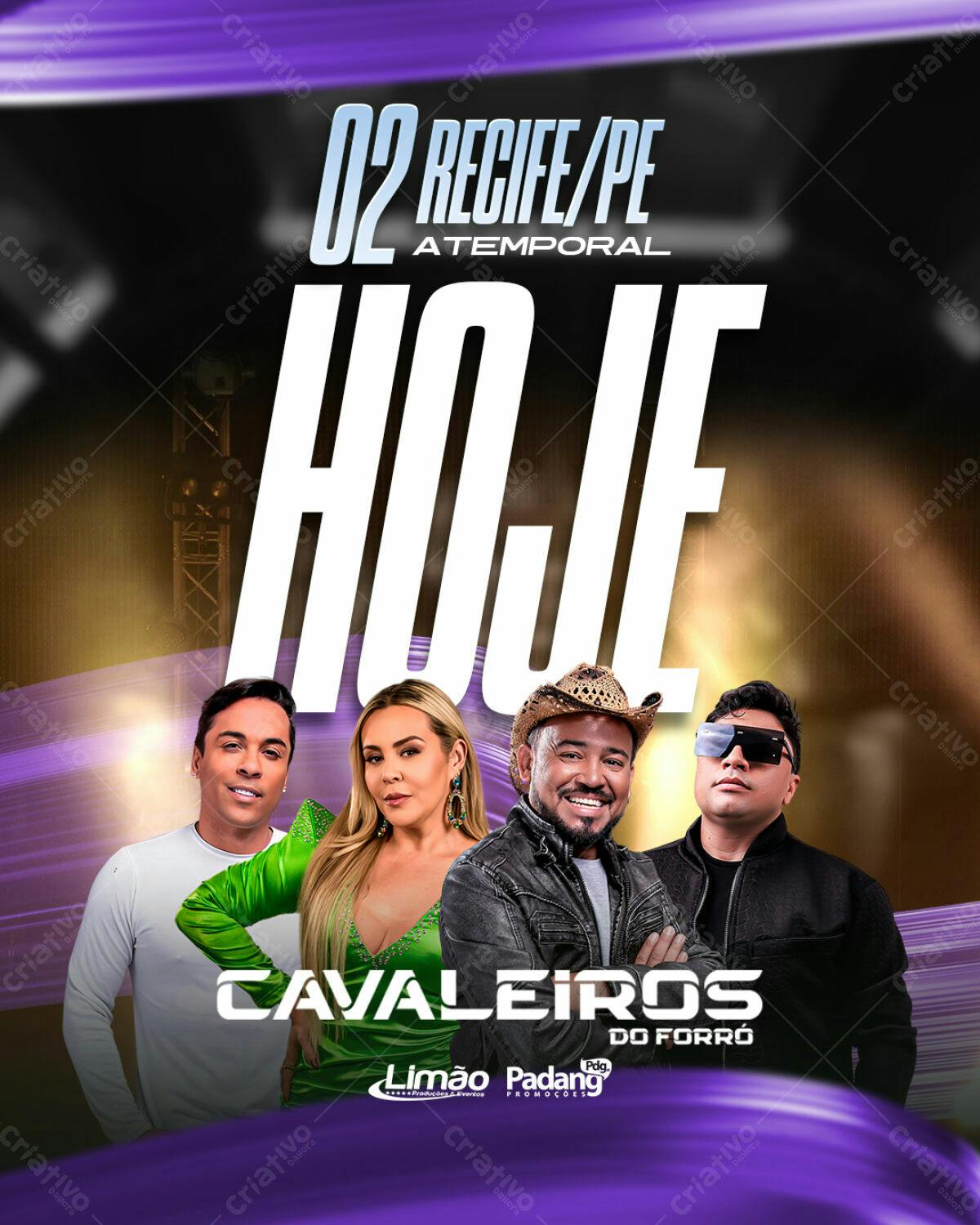 Flyer Show Cavaleiros do Forró PSD Editável