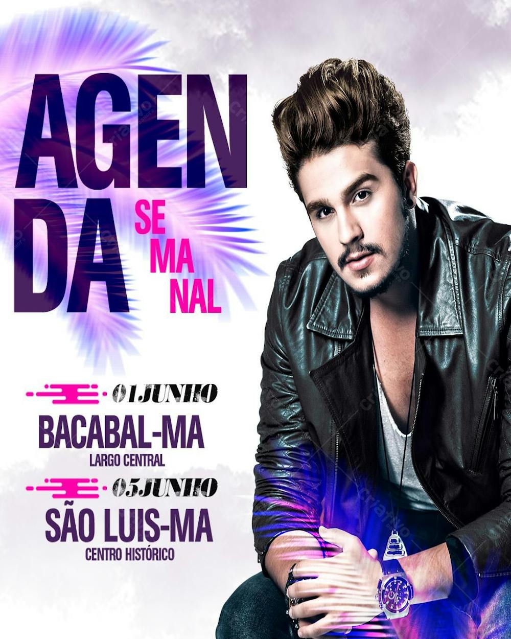 Flyer Feed Agenda Luan Santana