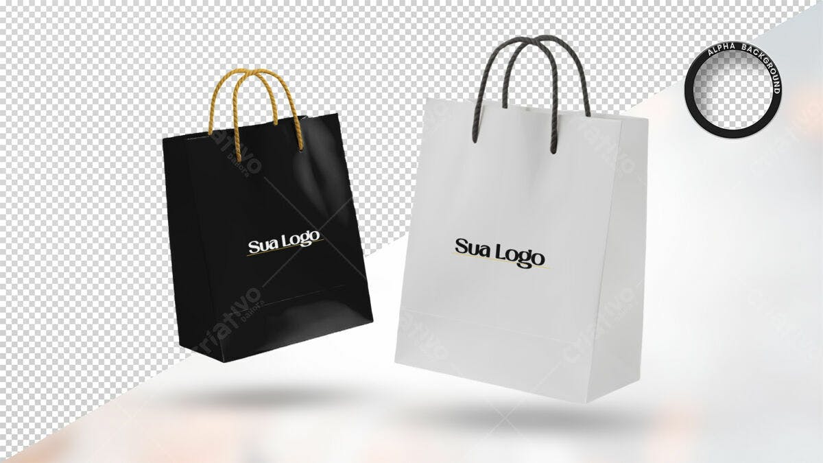 Modelo de Sacola de Compras PSD Editável