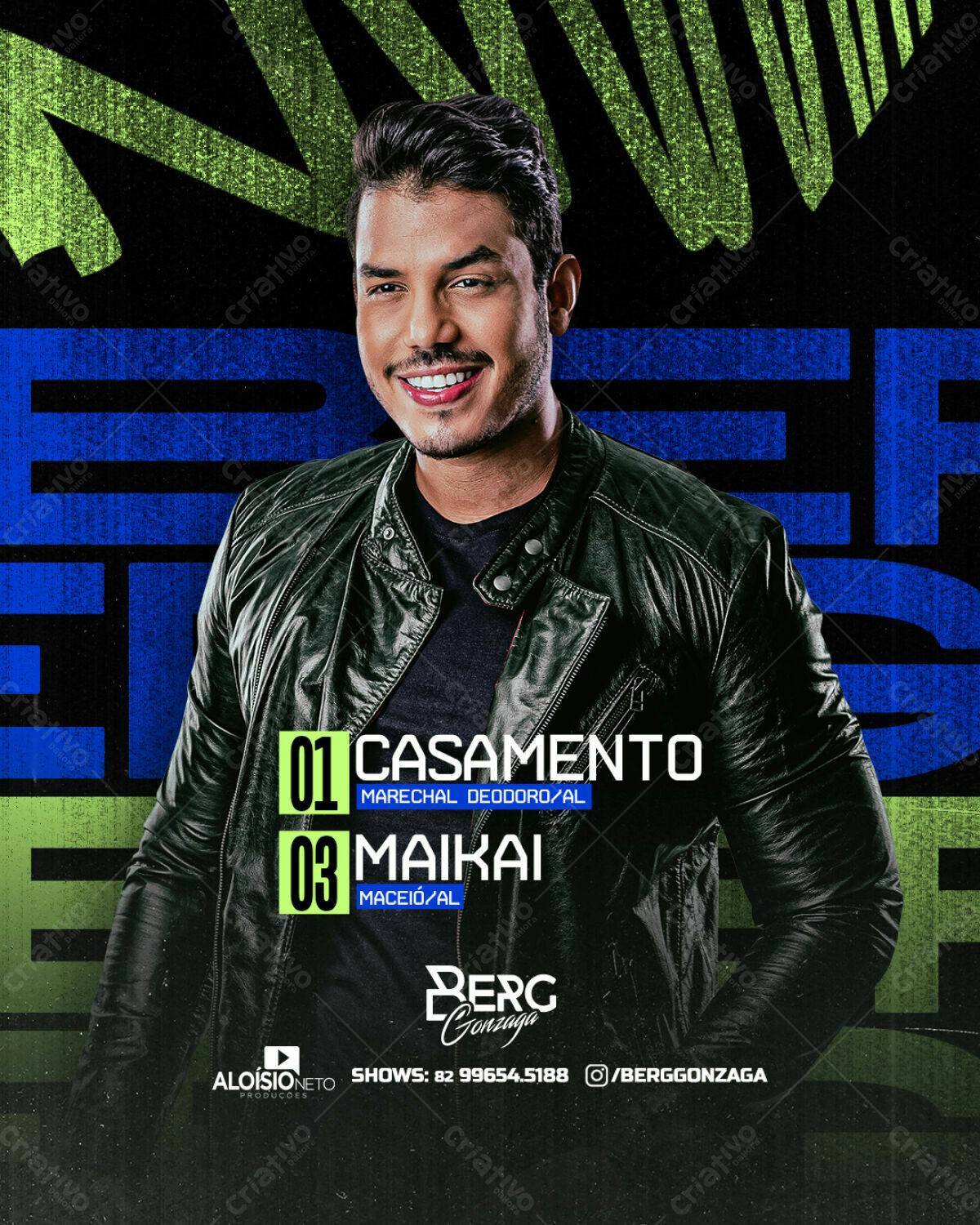 Flyer para Evento Musical com Aloísio Neto PSD Editável