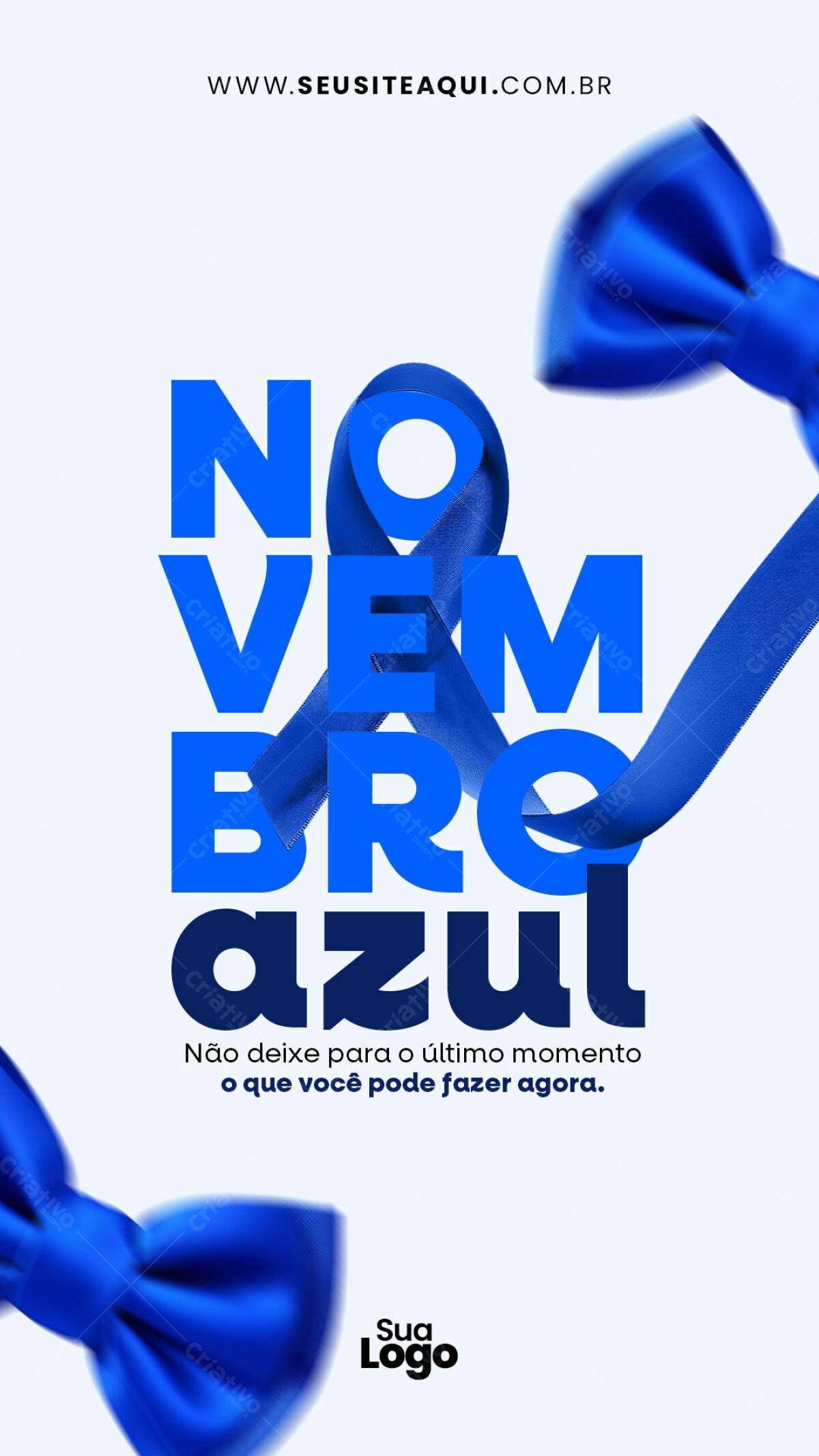 Flyer Novembro Azul PSD Editável