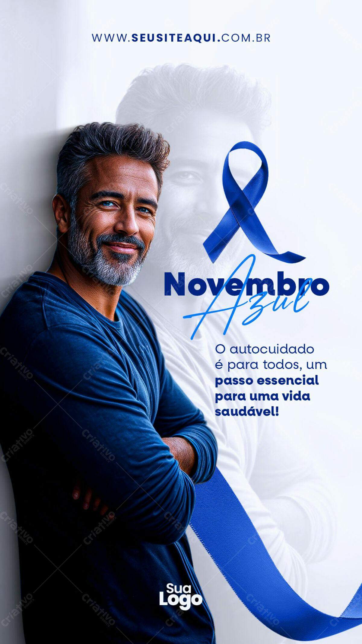 Post para Novembro Azul PSD Editável