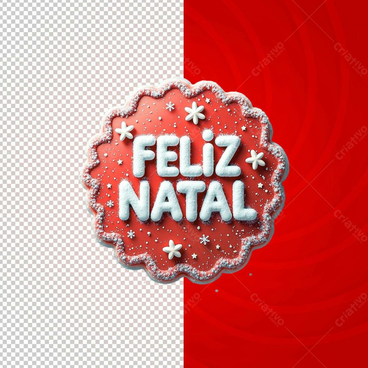 Adorno Natalino Feliz Natal PSD Editável