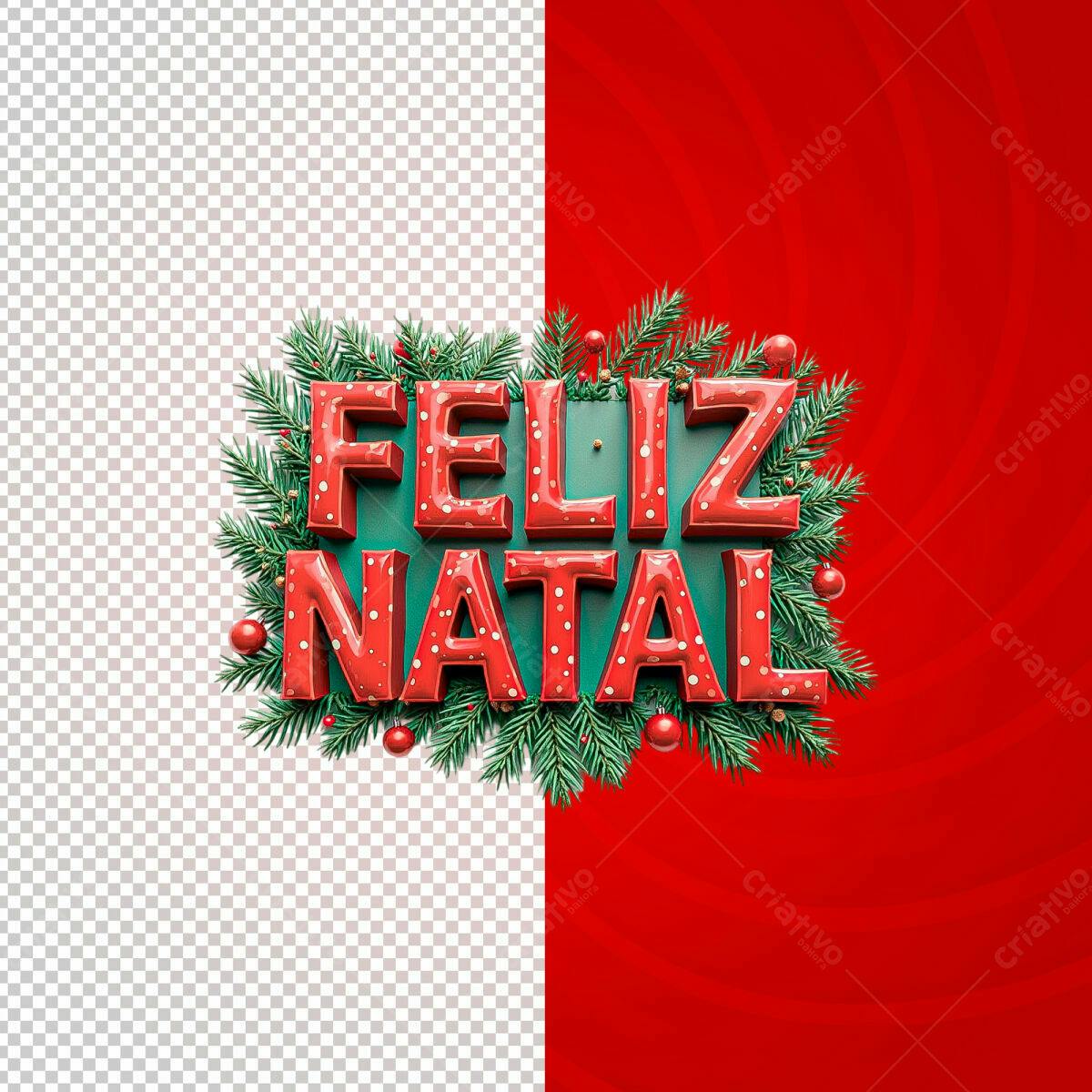 Arte Natalina Feliz Natal PSD Editável