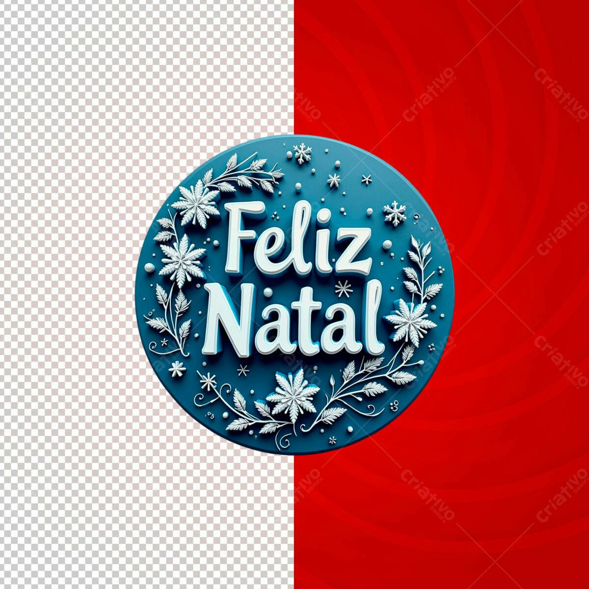 Arte Natalina Feliz Natal PSD Editável