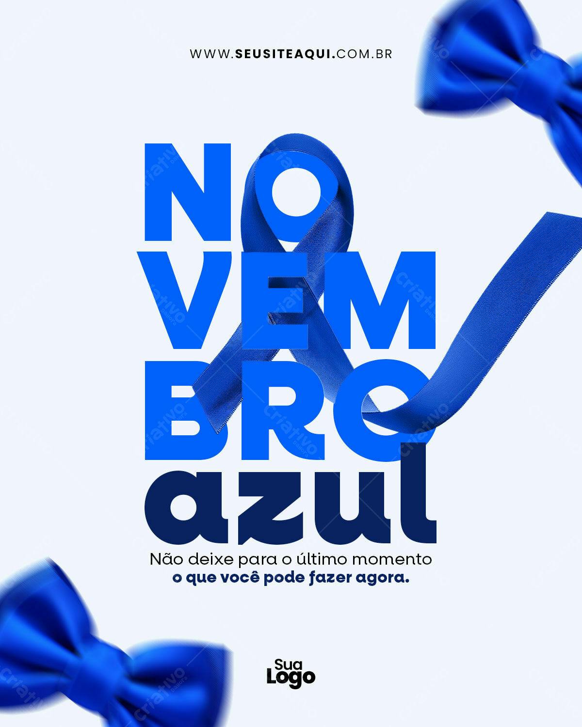 Flyer Novembro Azul PSD Editável
