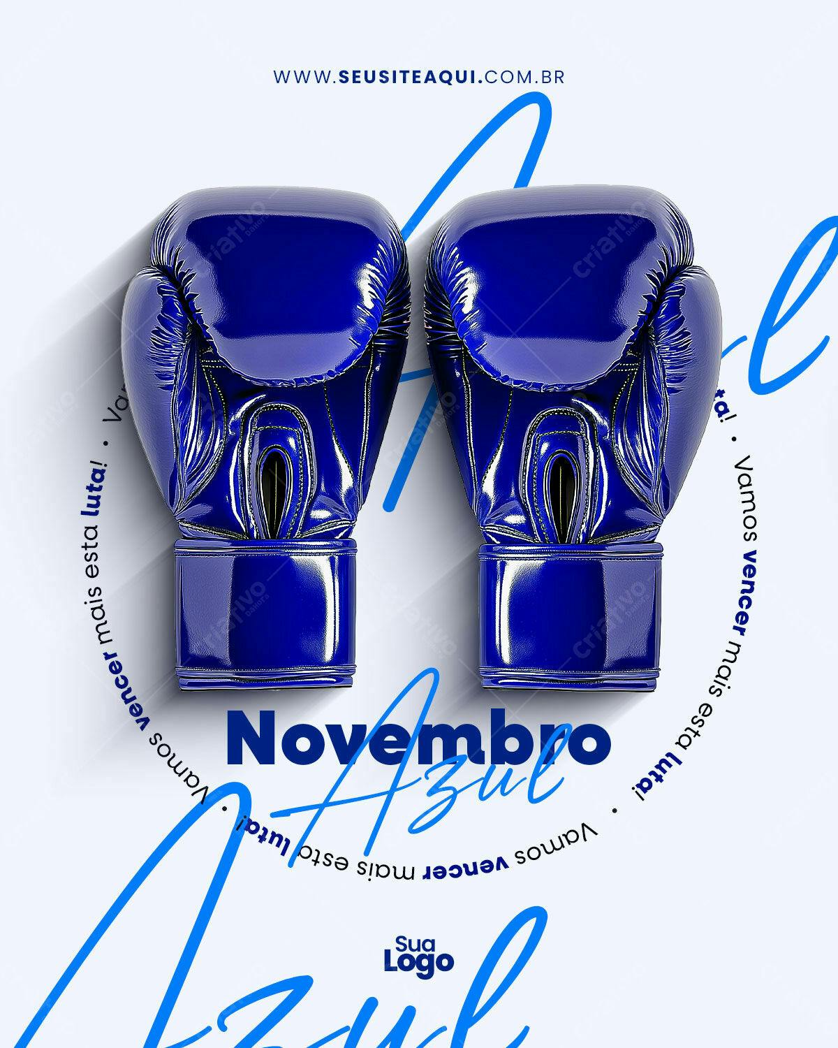 Flyer Novembro Azul PSD Editável