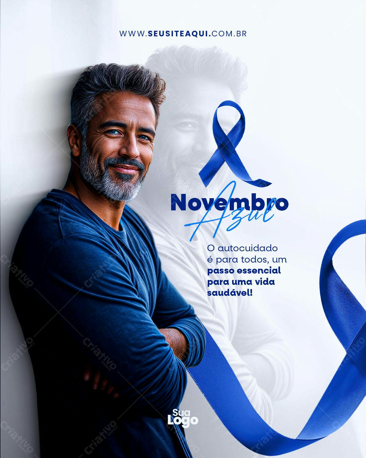 Flyer Novembro Azul PSD Editável