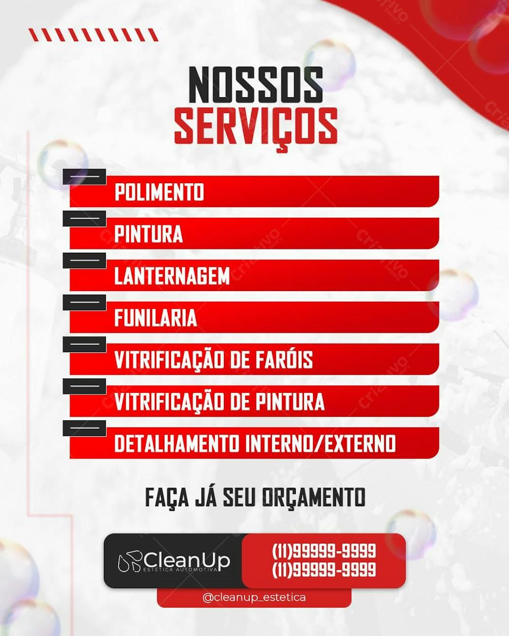 Psd Editável Estética Automotiva 