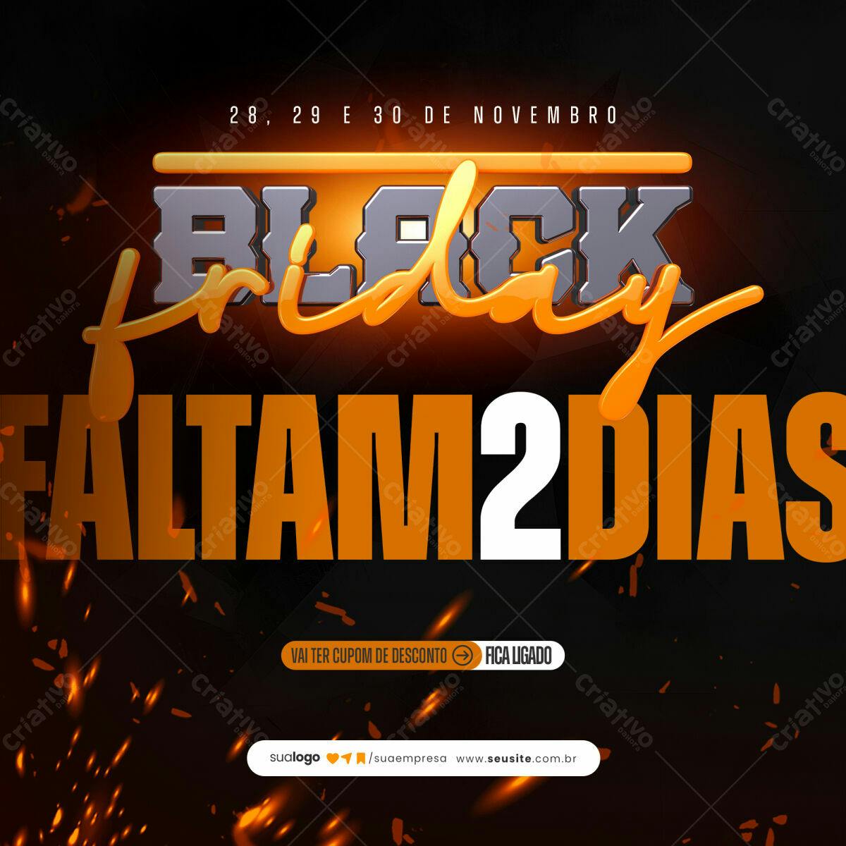 Flyer Black Friday PSD Editável