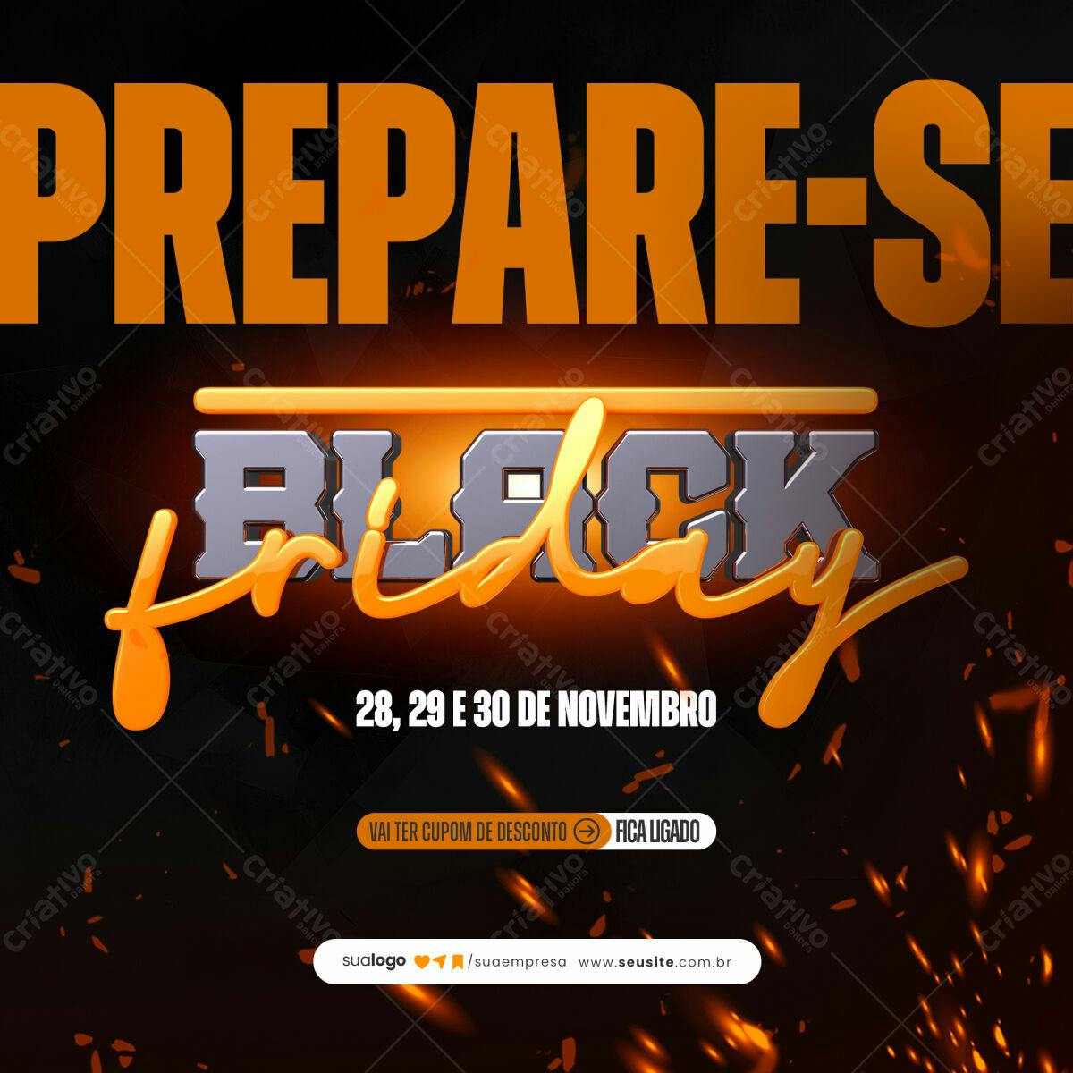 Flyer Black Friday PSD Editável