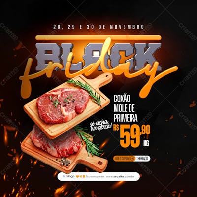 Social Media Black Friday Produto Carne