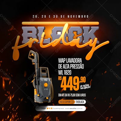 Social Media Black Friday Produto Lavadora