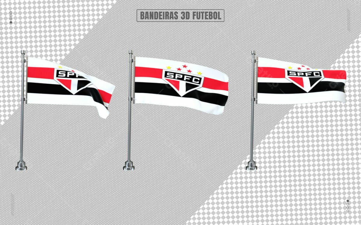 Bandeira São Paulo FC 3D PSD Editável