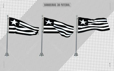 Bandeira Futebol Botafogo 3D