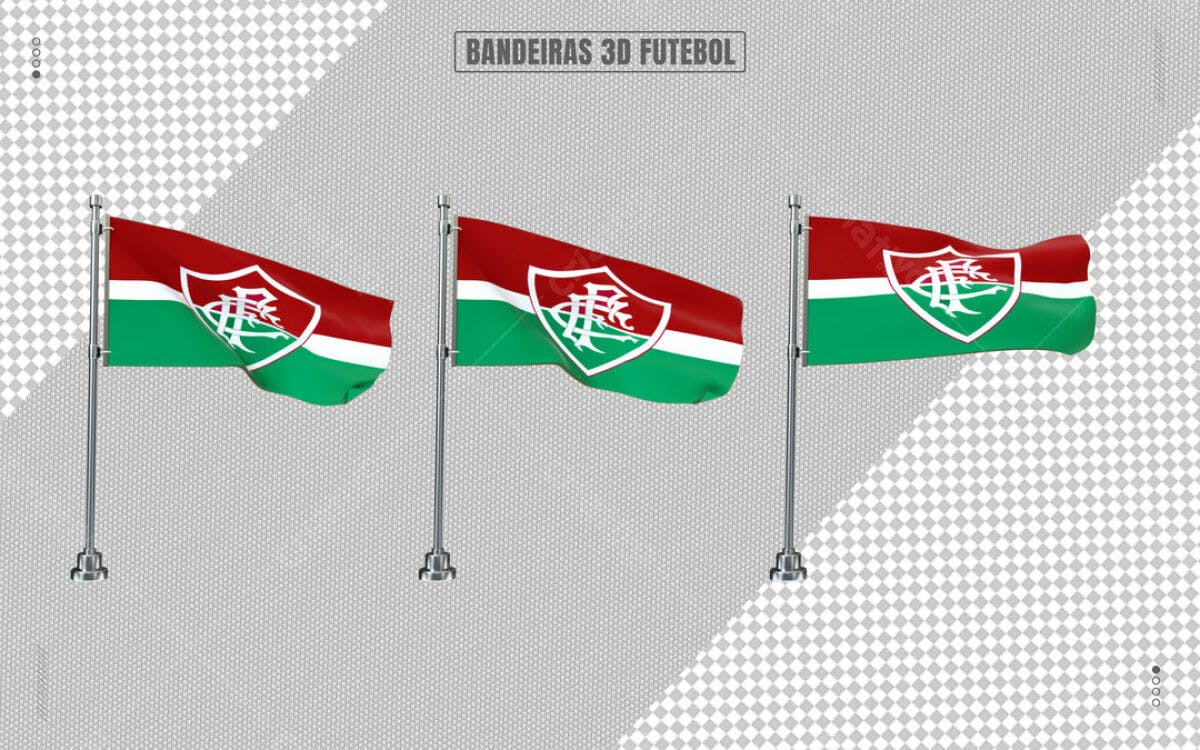 Bandeiras 3D Futebol PSD Editável