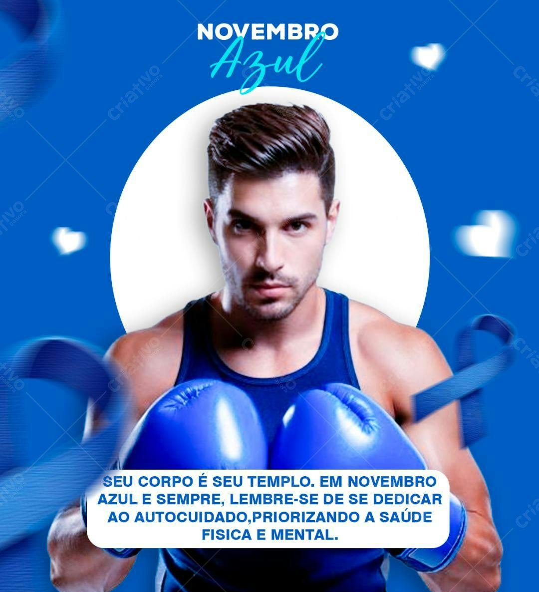 Post para Novembro Azul PSD Editável