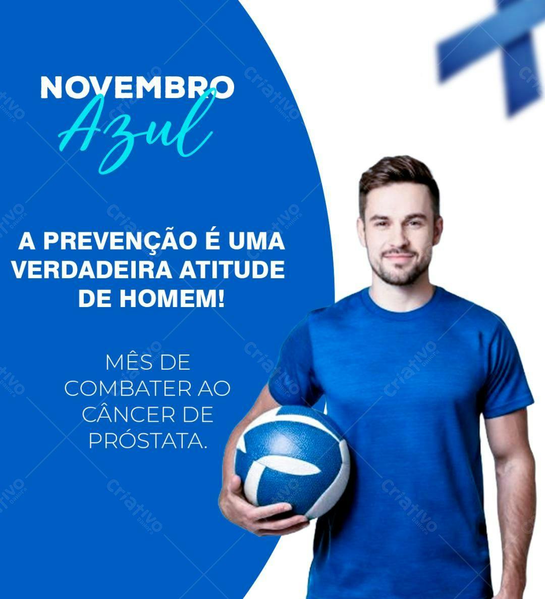 Flyer Novembro Azul PSD Editável