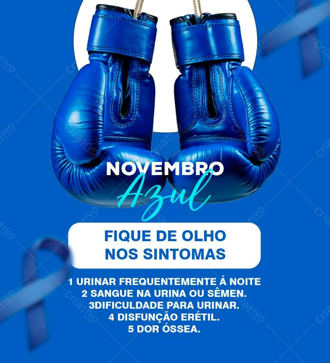 Flyer Novembro Azul PSD Editável