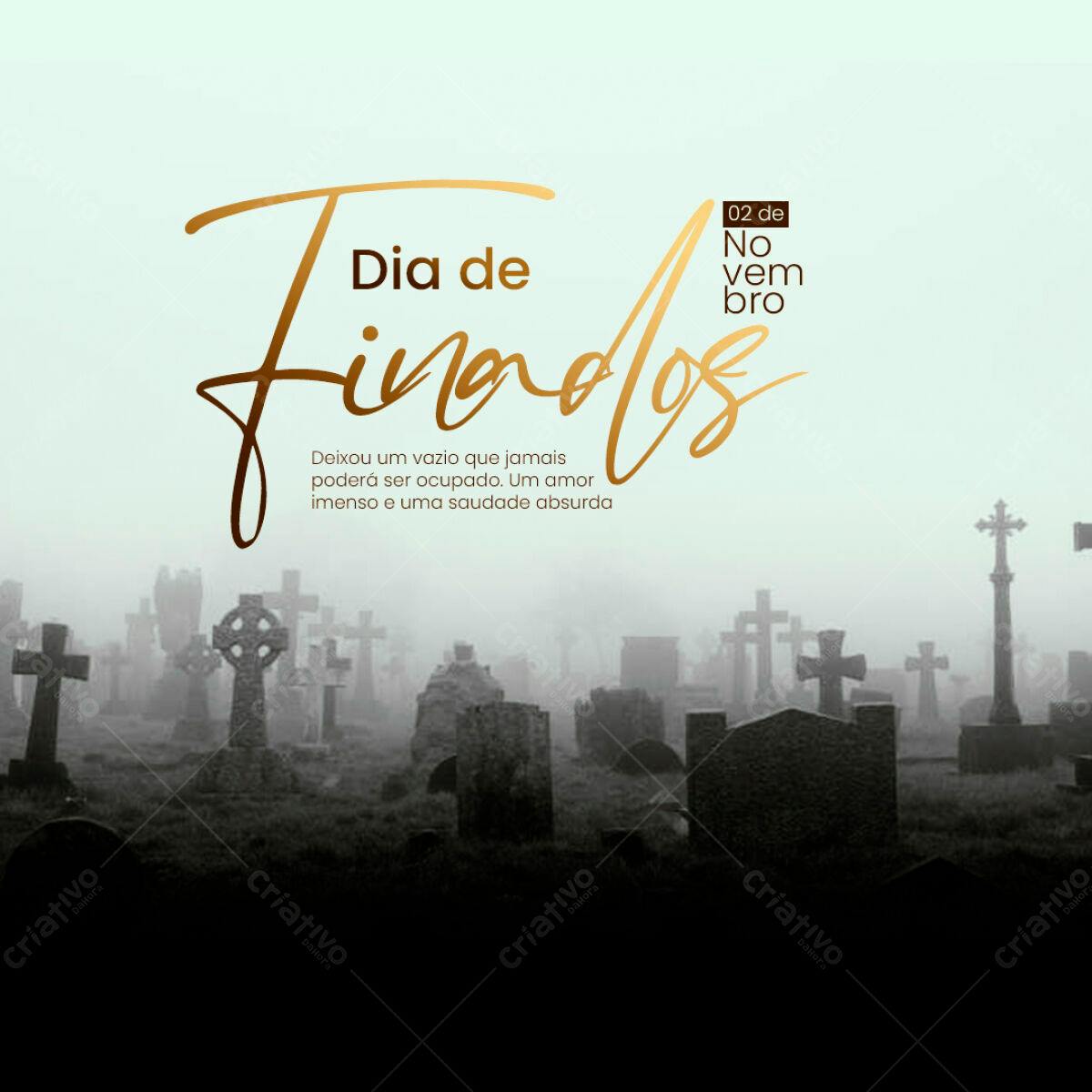 Post para Dia de Finados PSD Editável