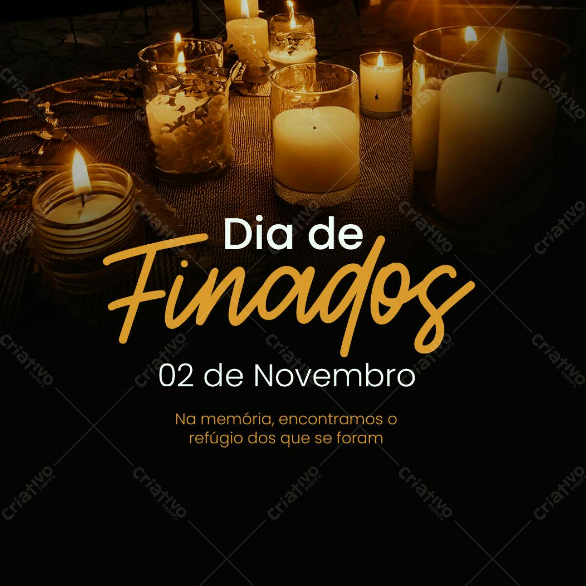 Flyer para Dia de Finados PSD Editável