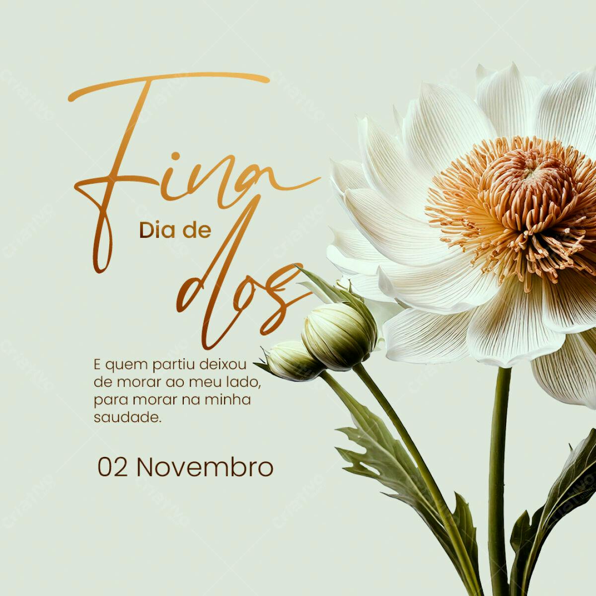 Flyer Dia de Finados PSD Editável