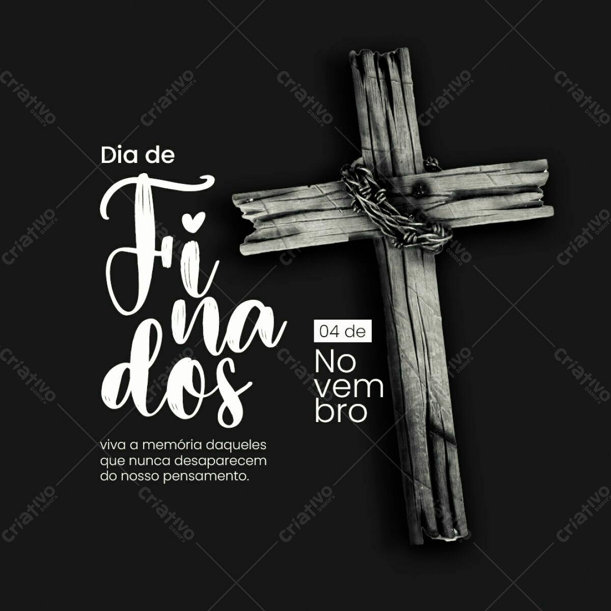 Flyer Dia de Finados PSD Editável