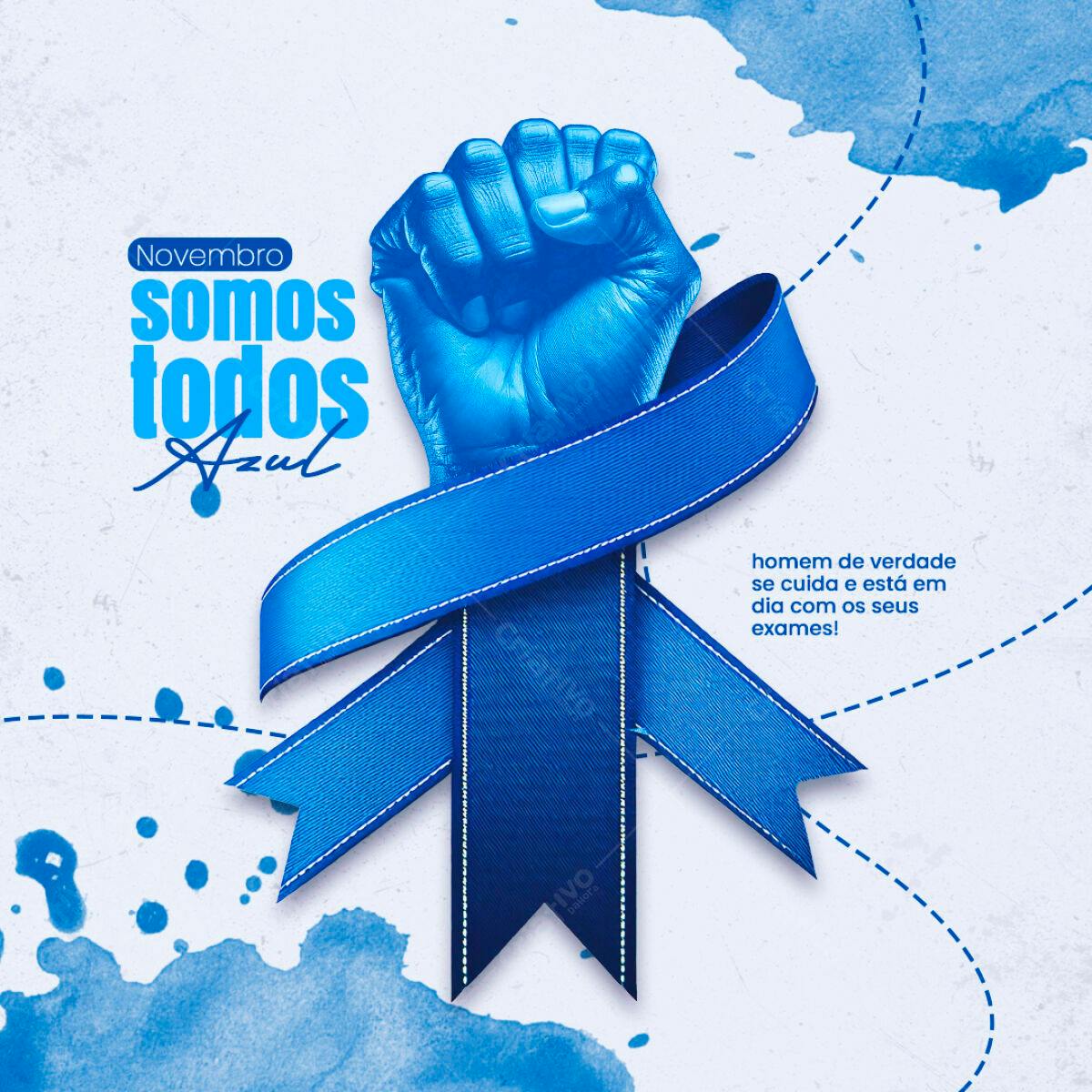 Post Novembro Azul PSD Editável
