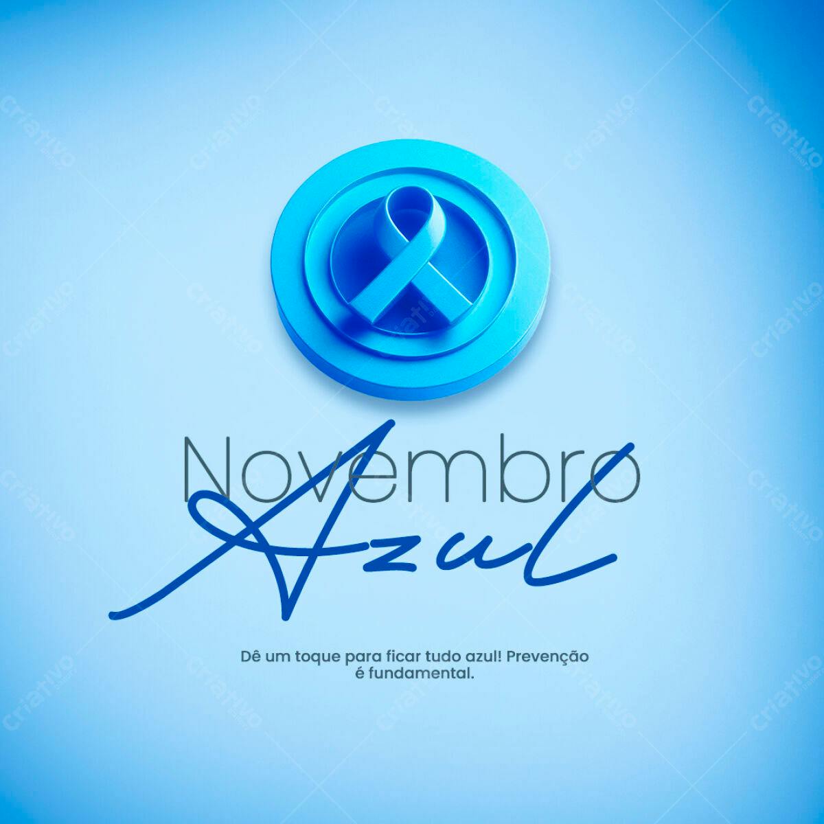 Post para Novembro Azul PSD Editável