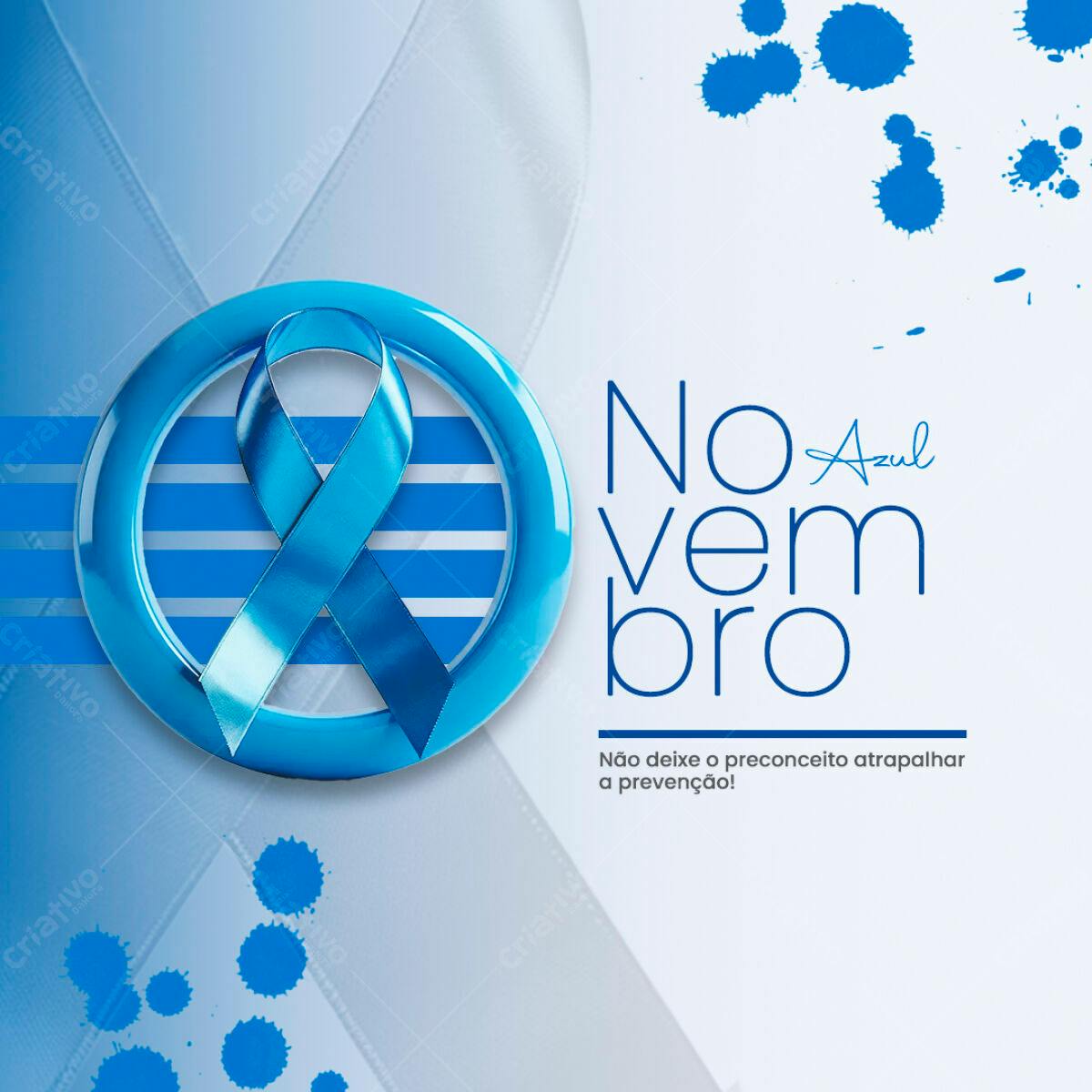 Post para Novembro Azul PSD Editável