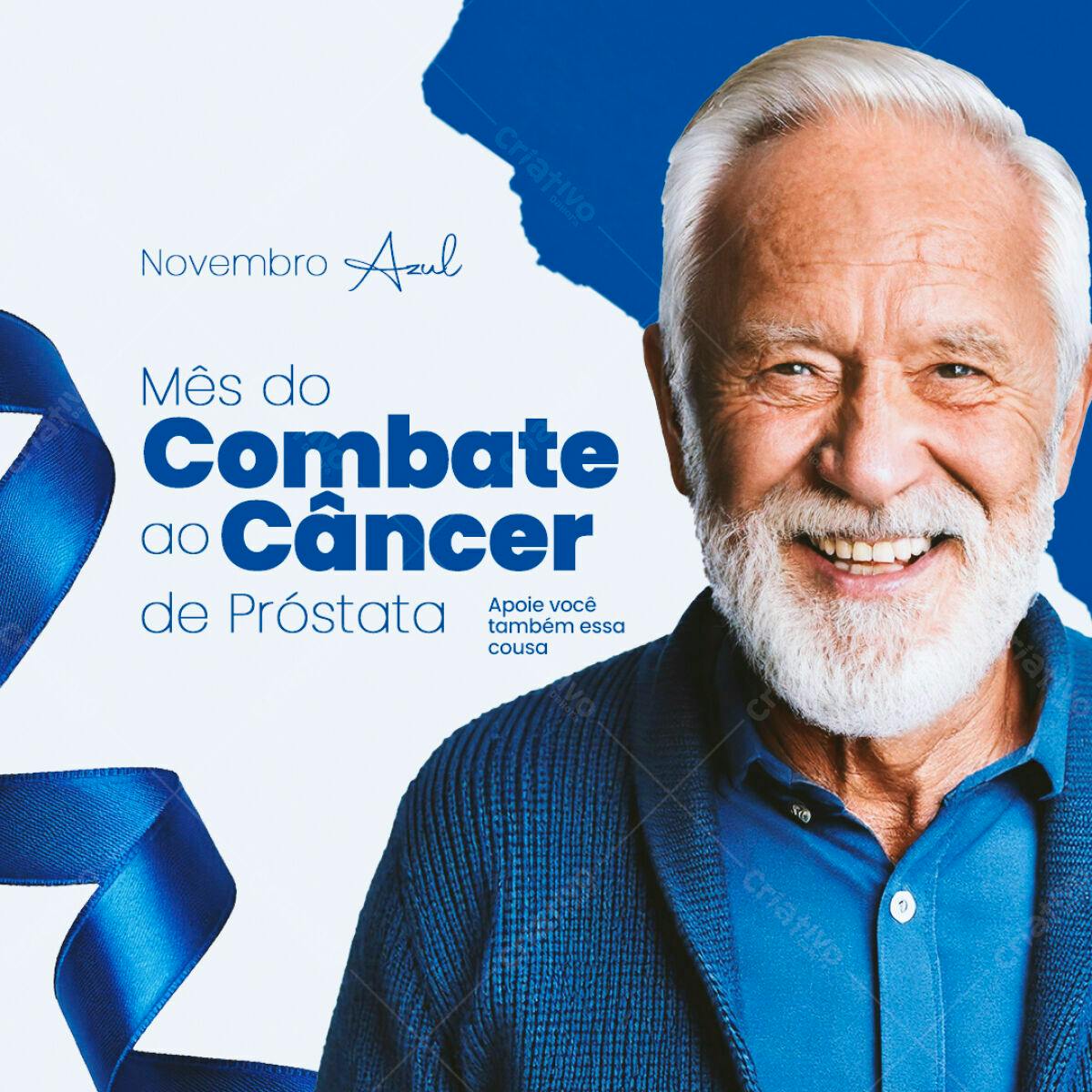 Post para Novembro Azul PSD Editável