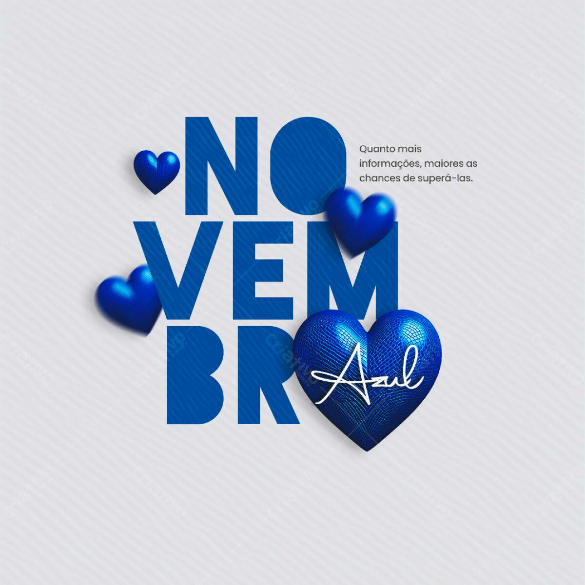 Post para Novembro Azul PSD Editável