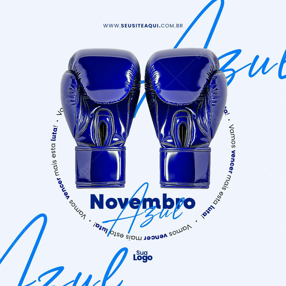 Post para Novembro Azul PSD Editável