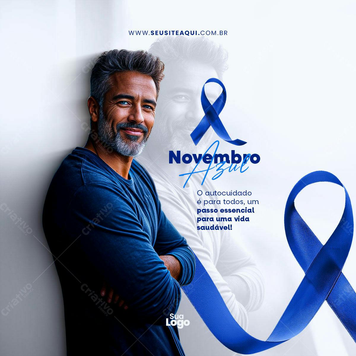 Post para Novembro Azul PSD Editável