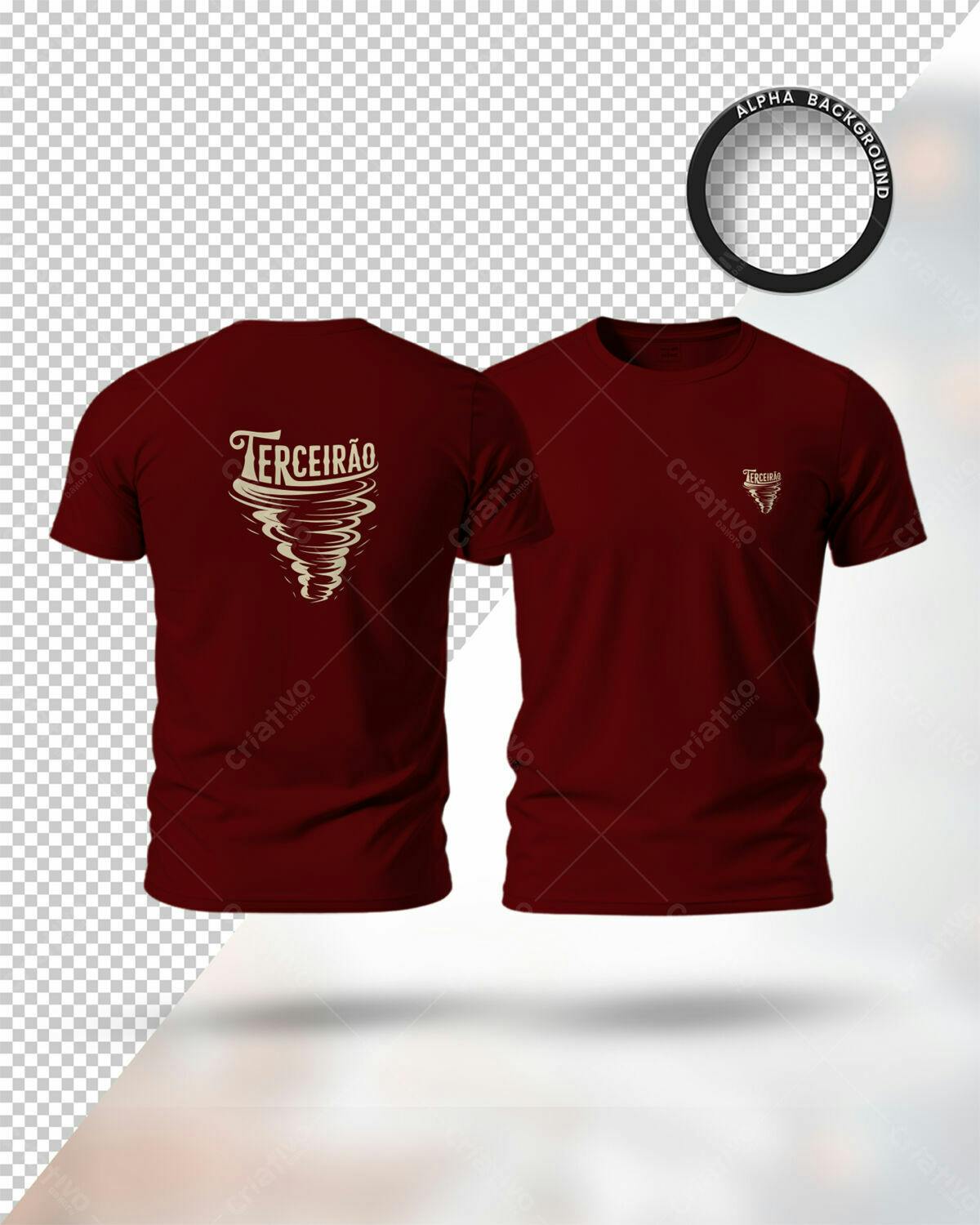 Camiseta Terceiro PSD Editável