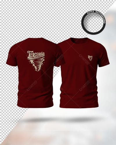 Mockup Camiseta Terceirão Camisa Design T Shirt Template Totalmente Editavel Psd